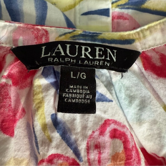 Lauren Ralph Lauren Floral Blouse in Pink and Blue - Picture 8 of 8